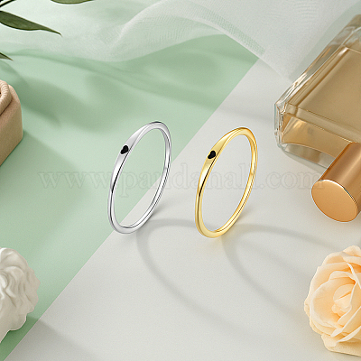 2 шт. 2-х цветные латунные кольца RJEW-GO0001-29-1