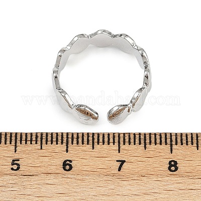 Латунные регулируемые манжеты для женщин RJEW-B132-01A-P-1