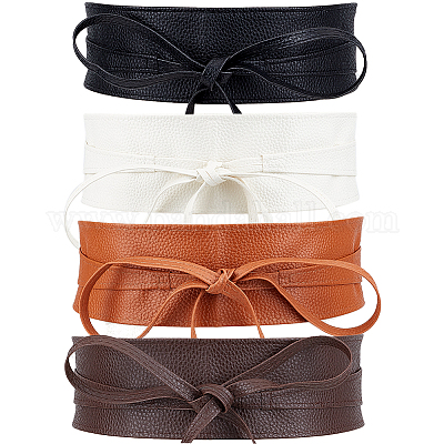 4 шт. 4-х цветные обхватывающие пояса из искусственной кожи AJEW-CP0008-07-1