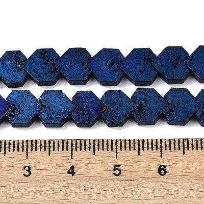 Гальванические бусины из натуральной лавы G-K388-04B-06-1