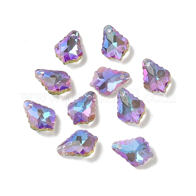 AB цвет гальваническим Гальваническим стеклянные подвески EGLA-O003-06C-16-1