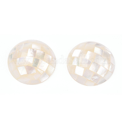 Натуральные белые бусины из ракушек SHEL-F007-16A-1