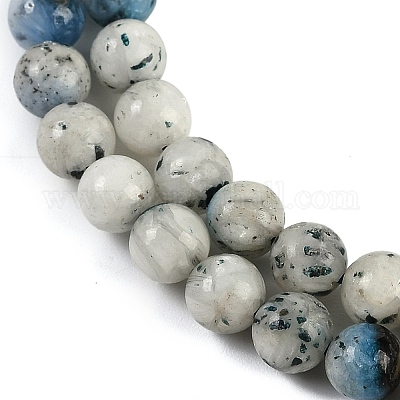 Нити бусин из натурального голубого ледяного гляциерита G-H062-A04-01-1
