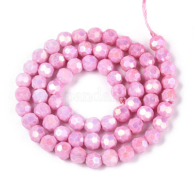 Антикоррозийные гальванические стеклянные бусины X-EGLA-T021-6mm-15-03-1