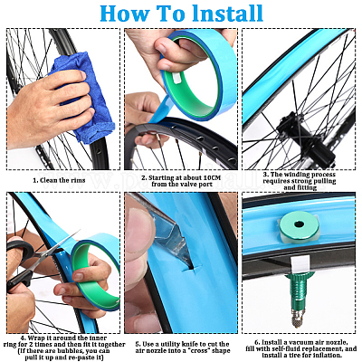 Защитные ленты для обода велосипедной шины для домашних животных AJEW-WH20010-94A-1