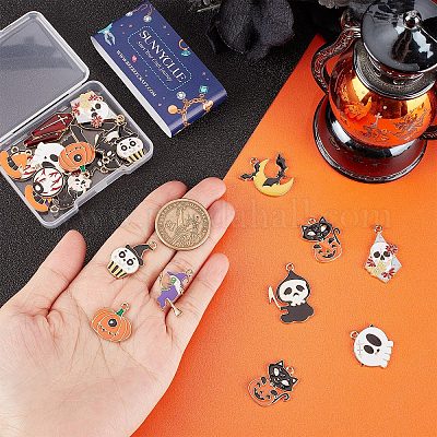 28шт 14 стиля подвески из сплава с эмалью ENAM-SC0003-36-1