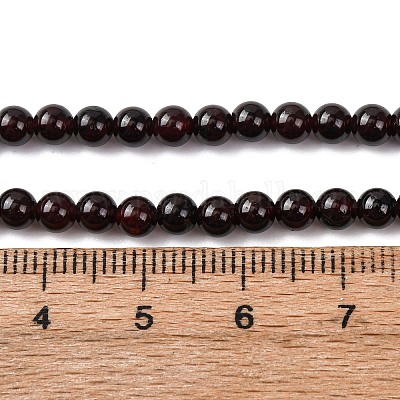 Гранат природный бисер нитей&nbsp;G-J376-37-4mm-1