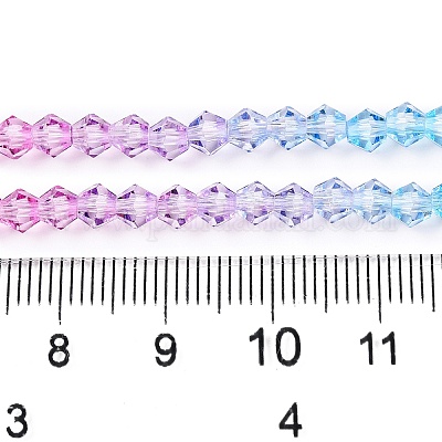 Градиентные цветные стеклянные бусины DGLA-A039-T4mm-A06-1