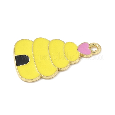 Эмалевые подвески из сплава на тему пчел FIND-M083-06H-G-1