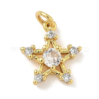 Латунные микро проложить кубического циркония подвески KK-H528-02G-1