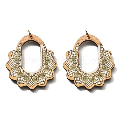 Подвески из дерева тополя с принтом FIND-B045-23B-1