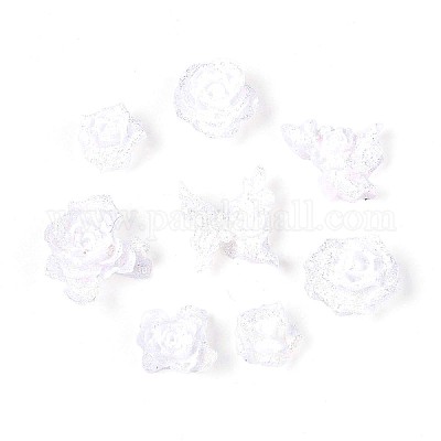 Кабошоны из светящейся цветочной смолы CRES-T025-10A-1