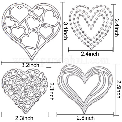 Heart Die Cuts for Card Making Hollow Hearts Frame Metal Cutting Dies  Stencils Embossing Template for Scrapbooking DIY Album Craft Decorations  Y4C1 