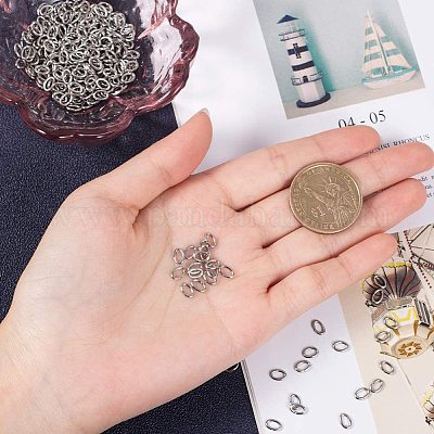 304 нержавеющая сталь соединительные кольца фурнитура для ювелирных изделий STAS-PH0019-01P-1