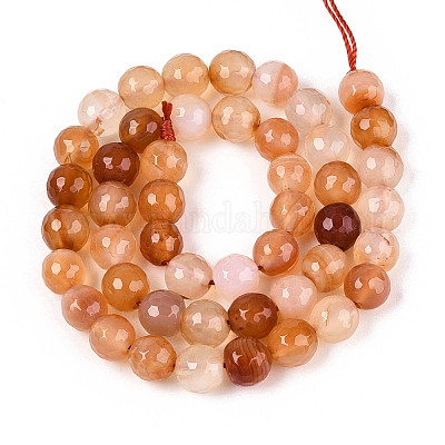 Натуральный розовый авантюрин бисер нитей G-T139-8mm-89A-1