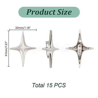 Броши из сплава 15 шт. JEWB-HY0001-42P-1