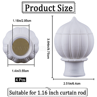 Пластиковые головки для карнизов FIND-WH0021-32B-1