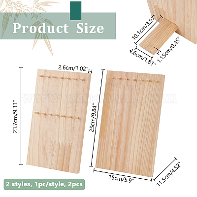 2 стили деревянные подставки для ожерелий NDIS-NB0001-08-1