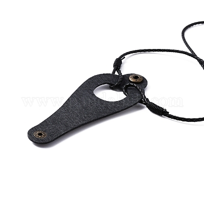 Кожаный ремешок для очков с клипсой и латунной пряжкой&nbsp;AJEW-WH0291-87A-1