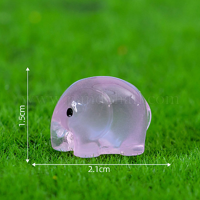 3d фигурки слонов из светящейся смолы DJEW-SZC0002-02C-06-1