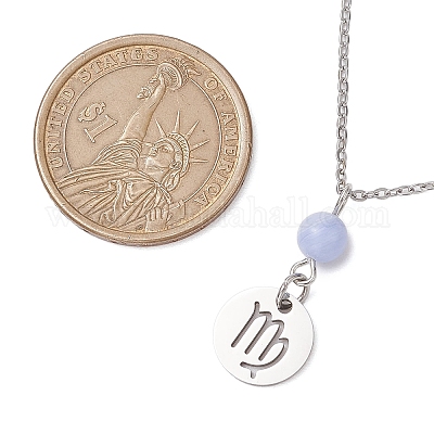 12 шт. 12 стиля 304 нержавеющая сталь созвездия подвеска кабель цепь ожерелье NJEW-JN05106-1