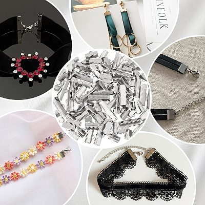 120 шт. 6 стиля 304 нержавеющая сталь ленточный обжимной наконечник STAS-UN0063-91P-1