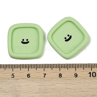 Кабошоны из смолы с изображением смайлика CRES-S372-01E-1