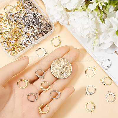 2 цвет фурнитура для сережек из нержавеющей стали 304 STAS-SP0001-09A-1