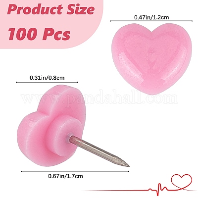 Пластиковая кнопка в форме сердца FIND-WH20003-88B-1