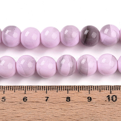 Выпечка окрашенные стеклянные бусины пряди X1-DGLA-N013-10mm-08-1