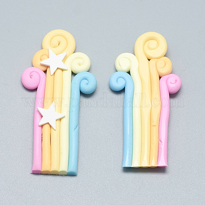 Кабошоны из полимерной глины ручной работы X-PORC-S1007-42A-1