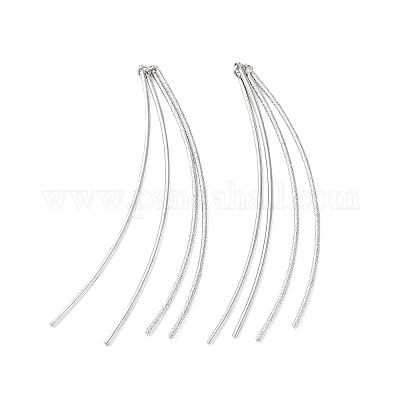 Латунные изогнутые стержни с кисточками большие подвески KK-O144-31P-1