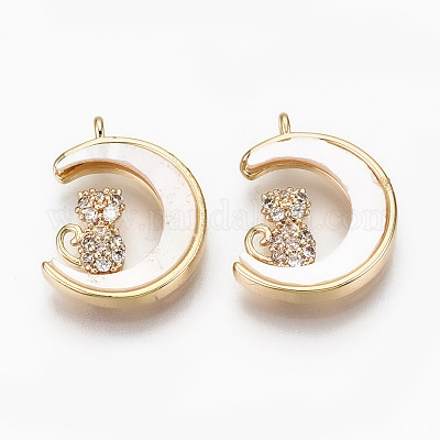 Латунные микропаве прозрачные кубические циркониевые подвески KK-R117-005-NF-1