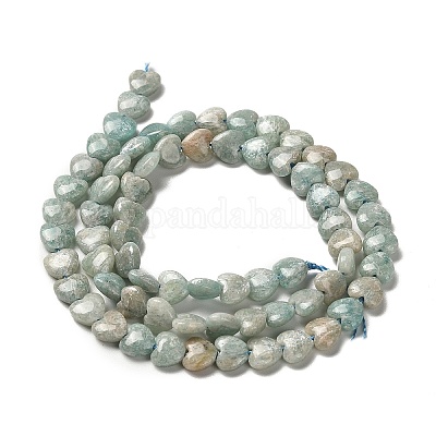 Природных амазонит бисер нитей G-P575-C12-6mm-1