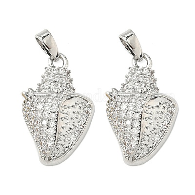 Латунные микропаве прозрачные подвески с фианитом KK-B139-06P-1