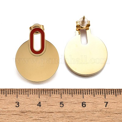 Серьги-гвоздики из нержавеющей стали 304 EJEW-Q030-01G-B-1