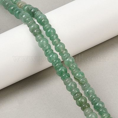 Естественный зеленый авантюрин бисер нитей G-P595-B04-01-1