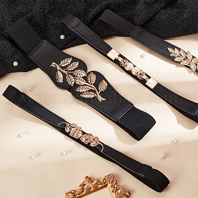 4 шт. 4-х стильный эластичный ремень-цепочка из искусственной кожи AJEW-GA0006-22B-1