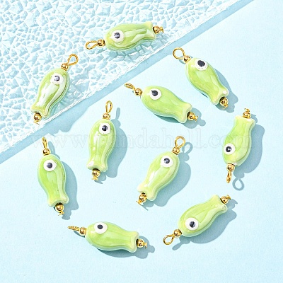 10 шт. фарфоровые подвески ручной работы&nbsp;PALLOY-YW00086-03-1