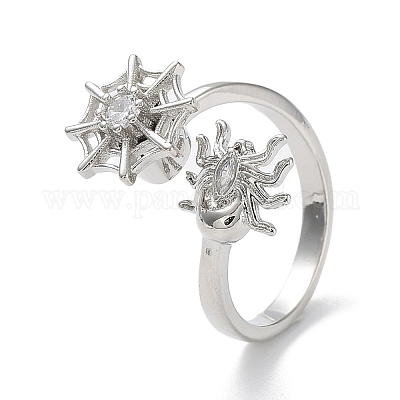 Вращающиеся манжеты из прозрачного циркония RJEW-Z023-03P-1