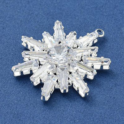 Подвески латунные горный хрусталь KK-I715-25S-01-1