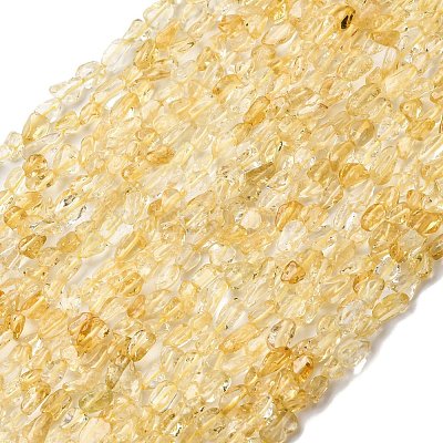 Нити из натуральных бусин цитрина класса АА G-I389-A16-1
