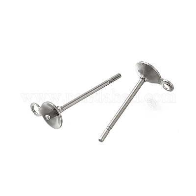 Фурнитура для сережек-гвоздиков из нержавеющей стали 304 с защитой от потускнения STAS-P370-02B-P-1