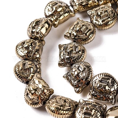 Гальванические нити из синтетических немагнитных гематитовых бусин G-Q174-04C-1