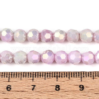 Антикоррозийные гальванические стеклянные бусины EGLA-T021-6mm-15-06-1