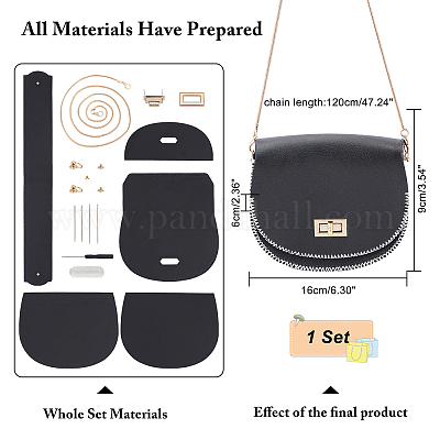 Shop WADORN 18pcs DIY Leather Handbag Making Materials Kit for