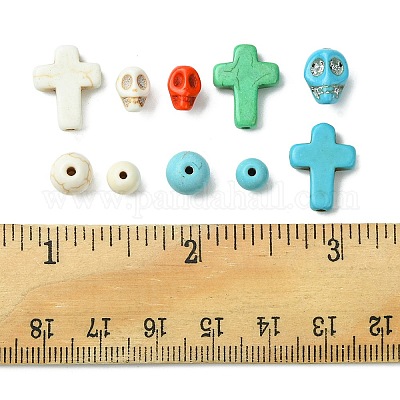 10 стиль синтетических бирюзовых бусин G-FS0005-75-1