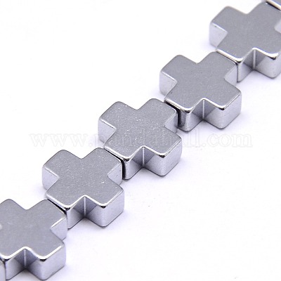 Гальванизировать немагнитных синтетический гематит бисер пряди G-I096-03-1