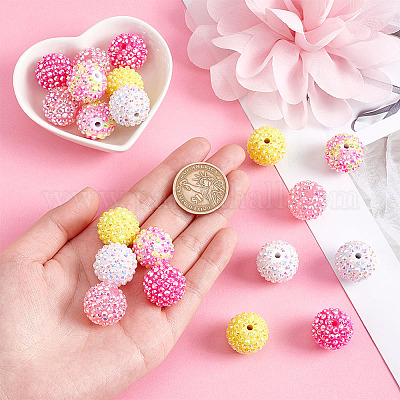 Бусины со стразами из смолы RESI-PH0001-81A-1