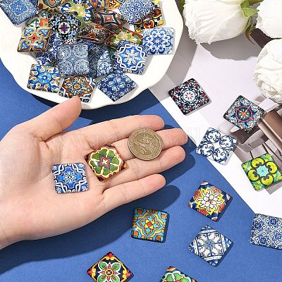 2 пакетик стеклянных кабошонов 2 стилей&nbsp;GGLA-YW0001-26-1